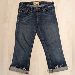 Rampage Blue Denim Cuffed Capris Women’s Size 27